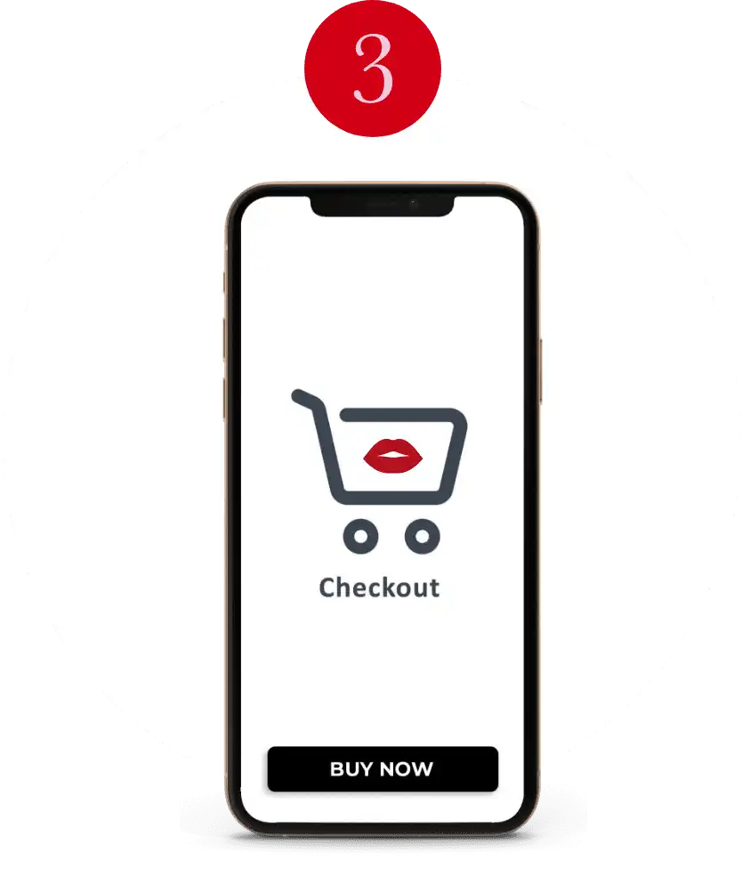 Smartphone displaying an e-commerce checkout screen