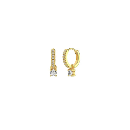Sparkle Charm Huggie Earrings Gold Earrings