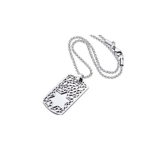 Star of David Dog Tag Necklace Silver Necklaces