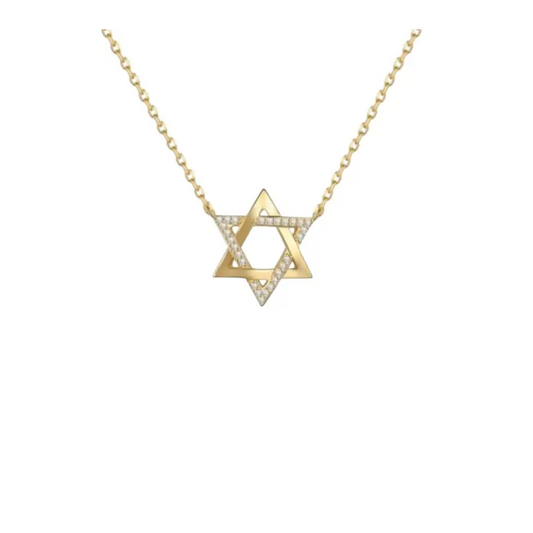 Star of David Pavé Pendant Necklace Gold Necklaces