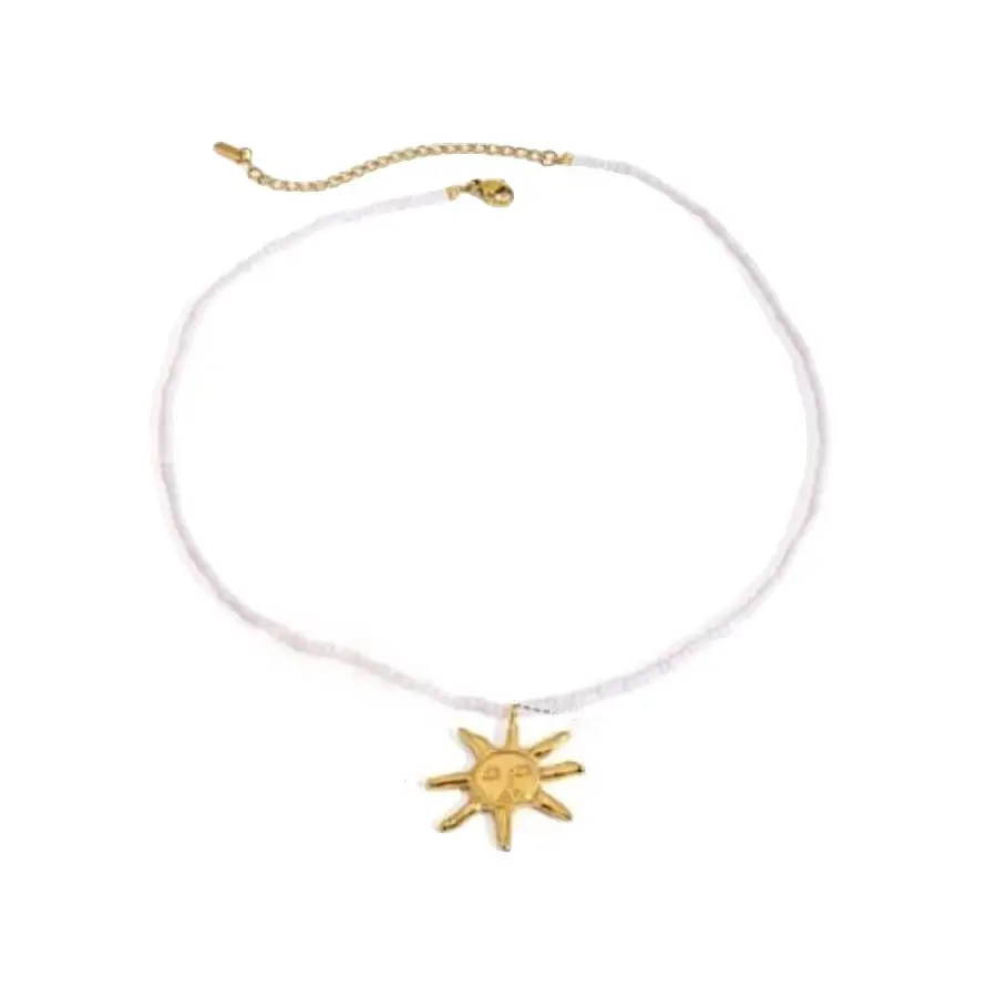 Sunbeam Charm Necklace White Necklaces
