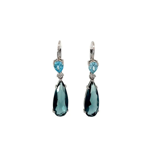 Teardrop Earrings Blue Earrings