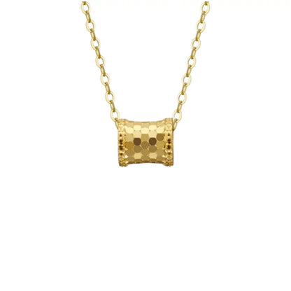 Textured Gold Pendant Necklace Necklaces