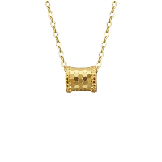 Textured Gold Pendant Necklace Necklaces