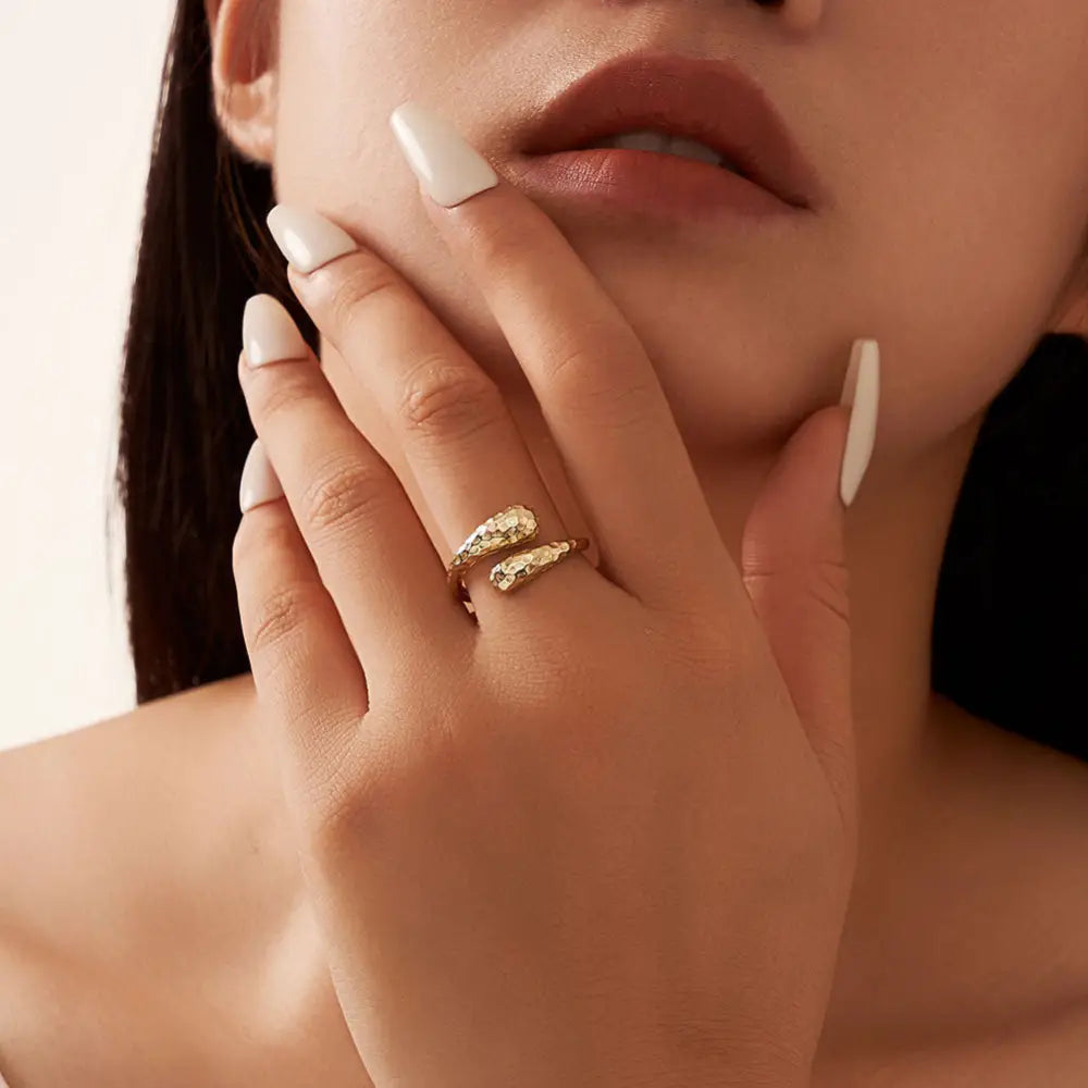 Textured Wrap Ring Rings