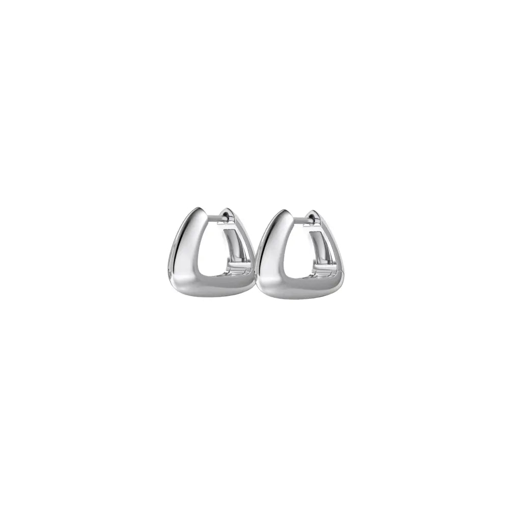 Triangle Huggie Earrings Silver Earrings