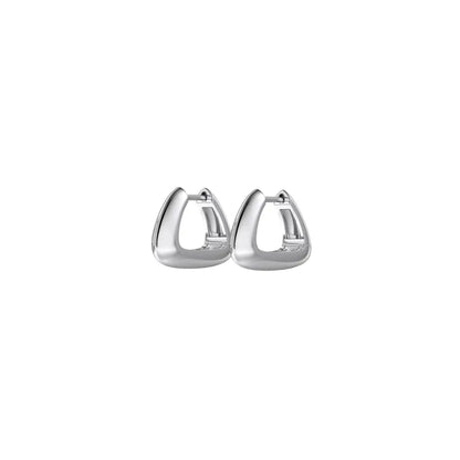 Triangle Huggie Earrings Silver Earrings