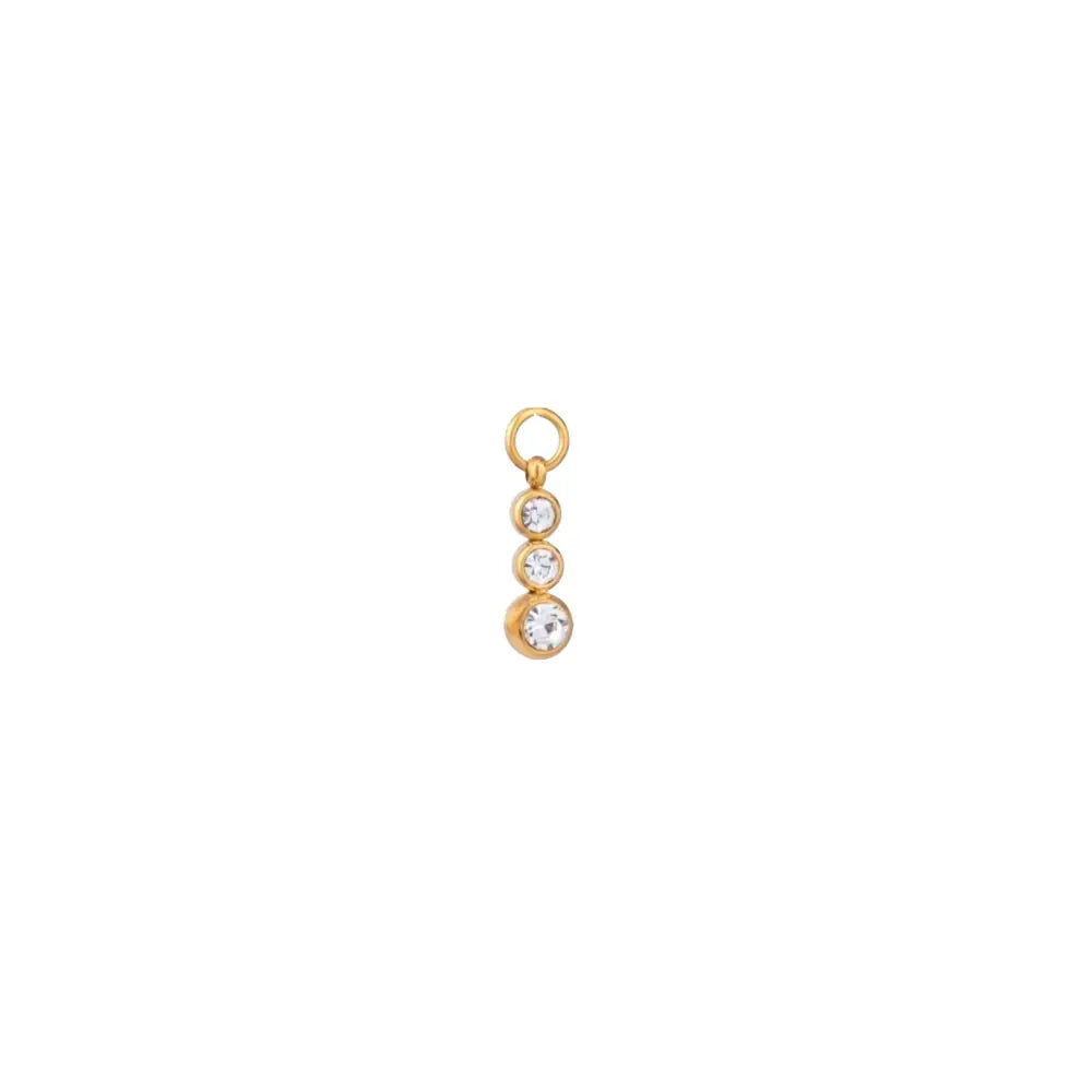 Trio Stone Charm Pendants