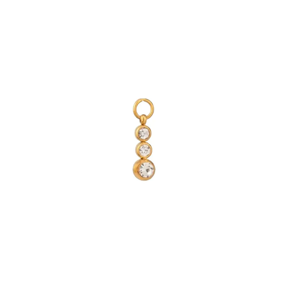 Trio Stone Charm Pendants