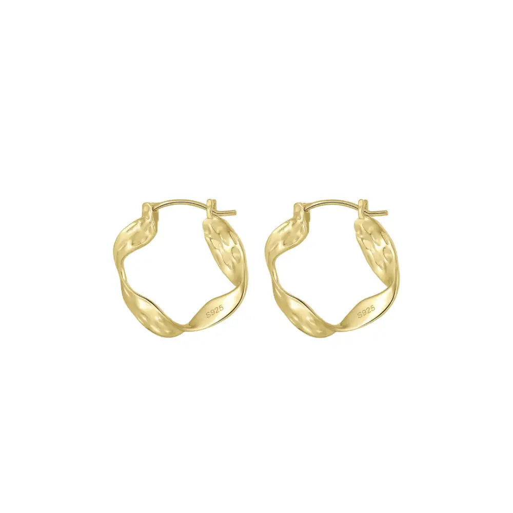 Twist Hoop Earrings Gold Earrings