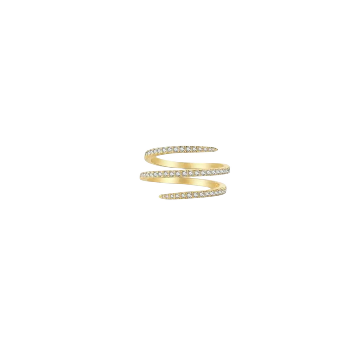 Twist Pavé Ring Gold Rings