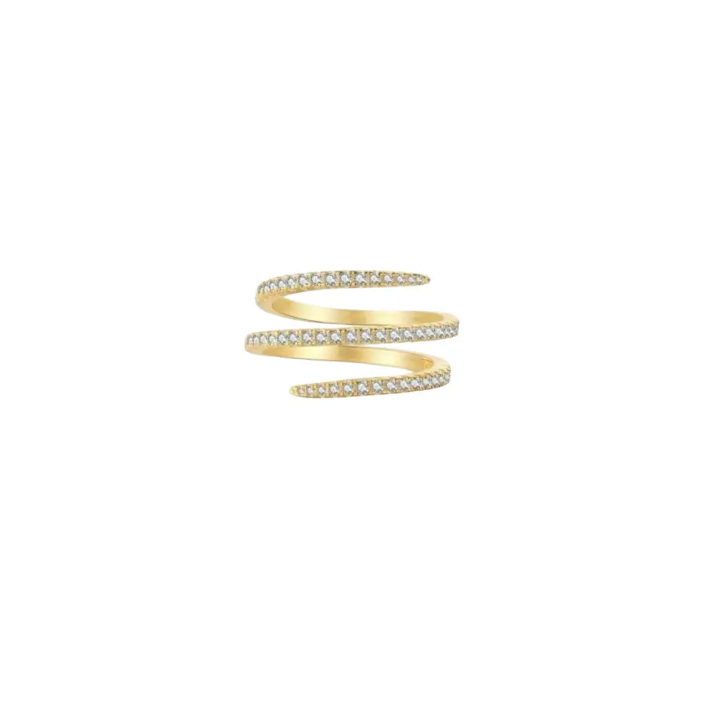 Twist Pavé Ring Gold Rings