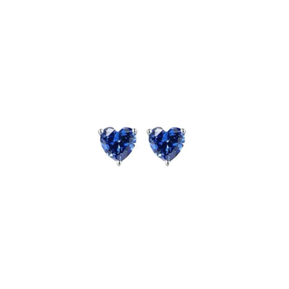 Yellow Heart Stud Earrings Blue, Silver, Pink Earrings